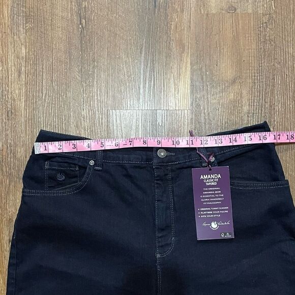 Gloria Vanderbilt Amanda Dark Wash Women 14 Classic Fit Tapered NWT Jeans - Picture 11 of 13